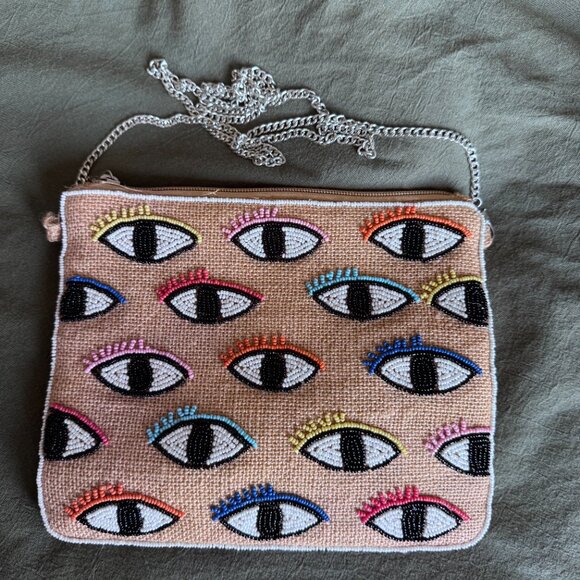 Evil eye, fun bright clutch/purse! - Picture 3 of 6